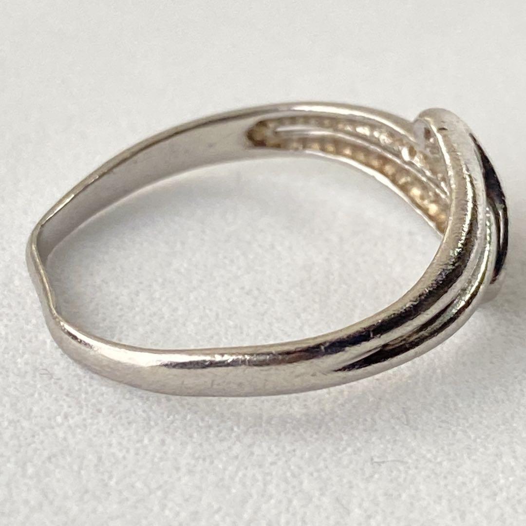 【ジュエリーマキ】Pt850 V字デザイン プラチナリング 2.2g／599