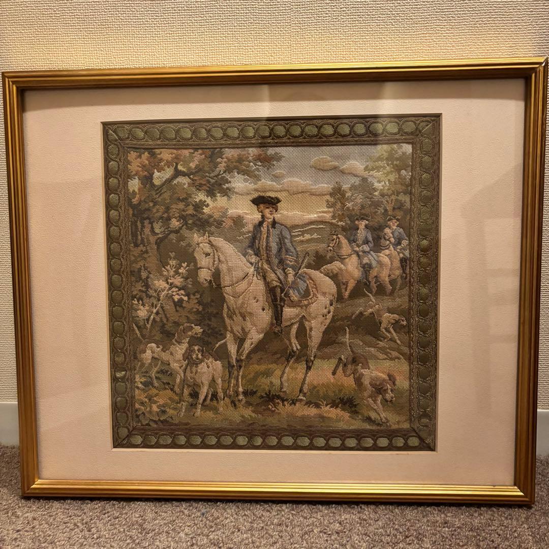 西ドイツ製タペストリー額