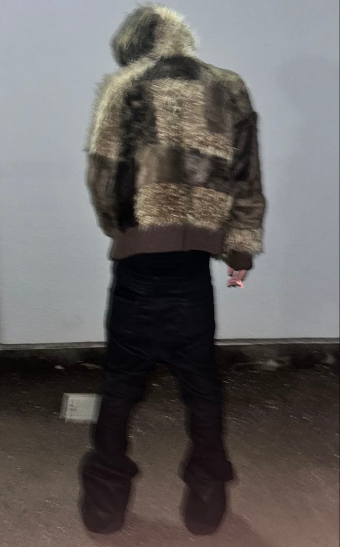 fur zip hoodie パーカー　フーディー　ファー　スナオクワハラ