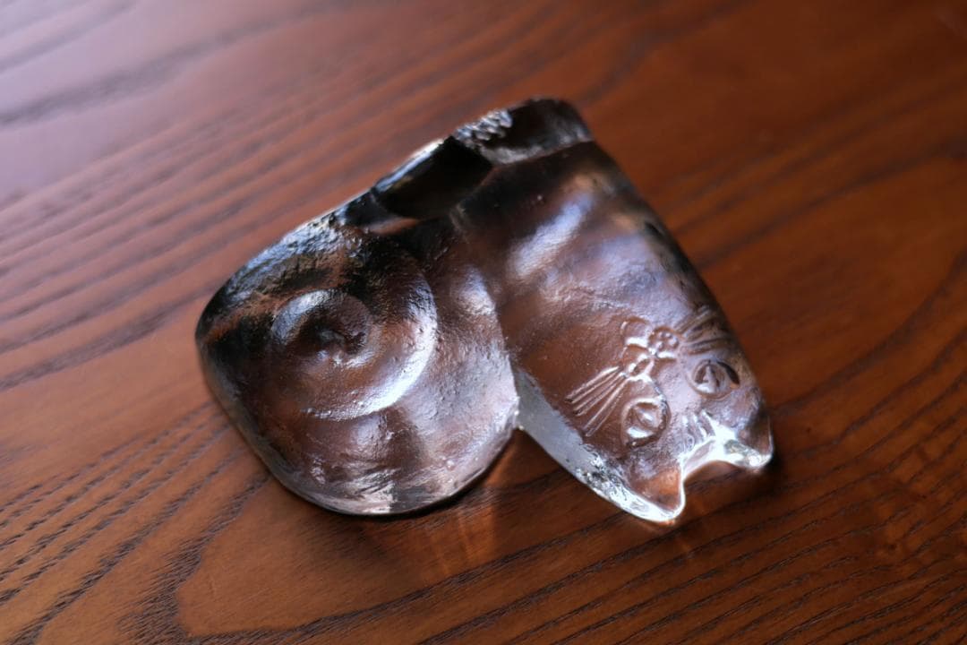 Lisa Larson リサラーソン ガラスオブジェ 猫 31770