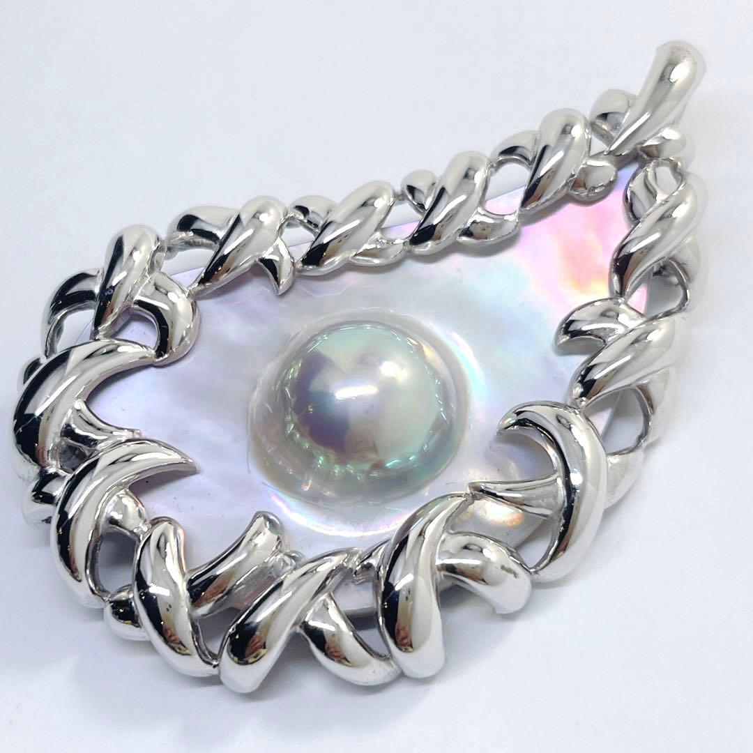 【未使用品級】✨田崎真珠　タサキ　マベパール　ブローチ兼ネックレス