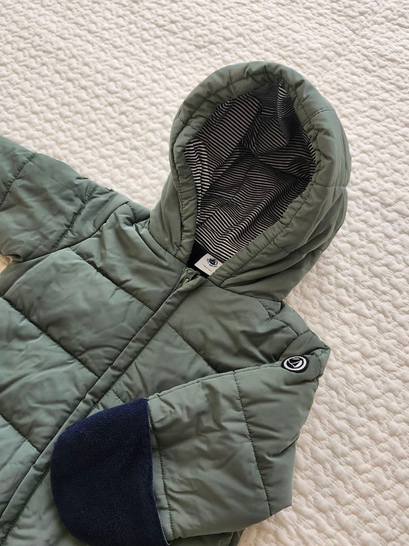 【新品未使用】プチバトー　カバーオール　アウター　12m/74cm　モスグリーン