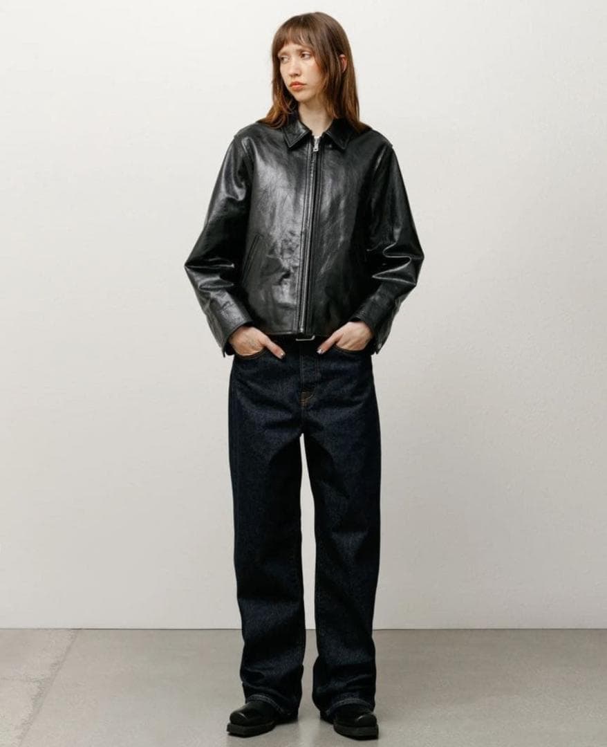 完売品 STUSSY GARAGE JACKET LEATHER BLACK L