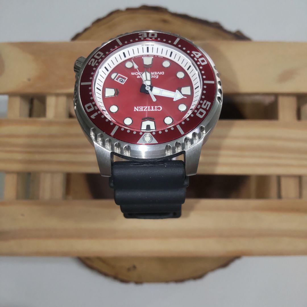 CITIZEN プロマスター　ソーラー ダイバーズウォッチ　希少レッド