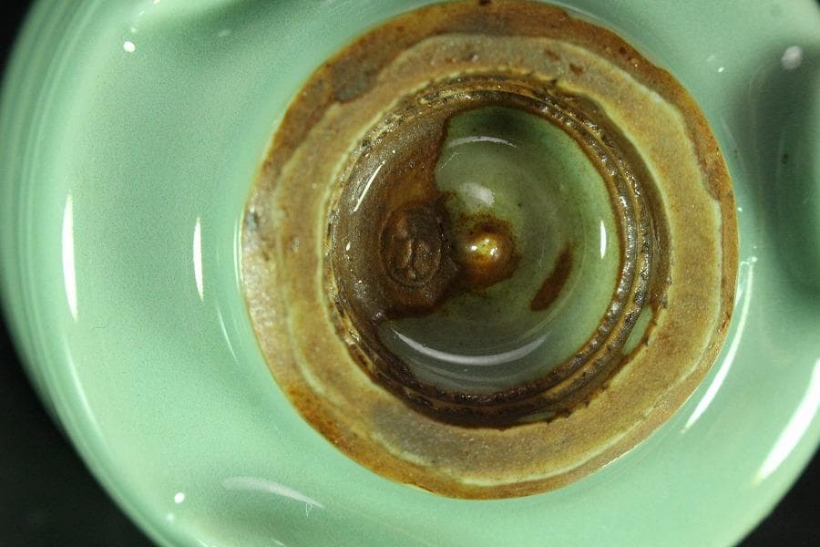 初代 宮永東山作 青磁香炉 銀火屋 37g 共箱 古美術(K-A640)