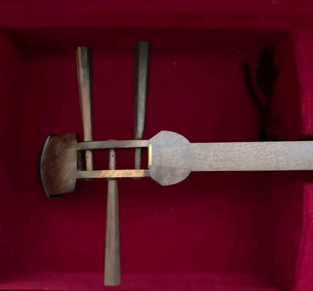 長唄・小唄三味線 銀細 綾杉洞 桑棹 かんべり修理済み 革両面張替済み