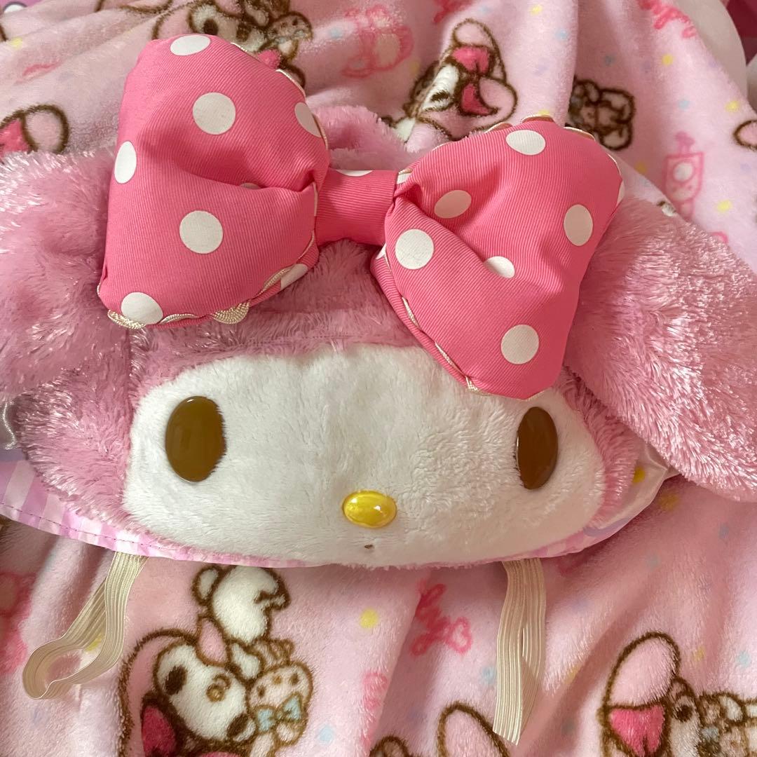 マイメロ ラブうさ　ぬいぐるみ　ティッシュカバー　ピンク　リボン　らぶうさ