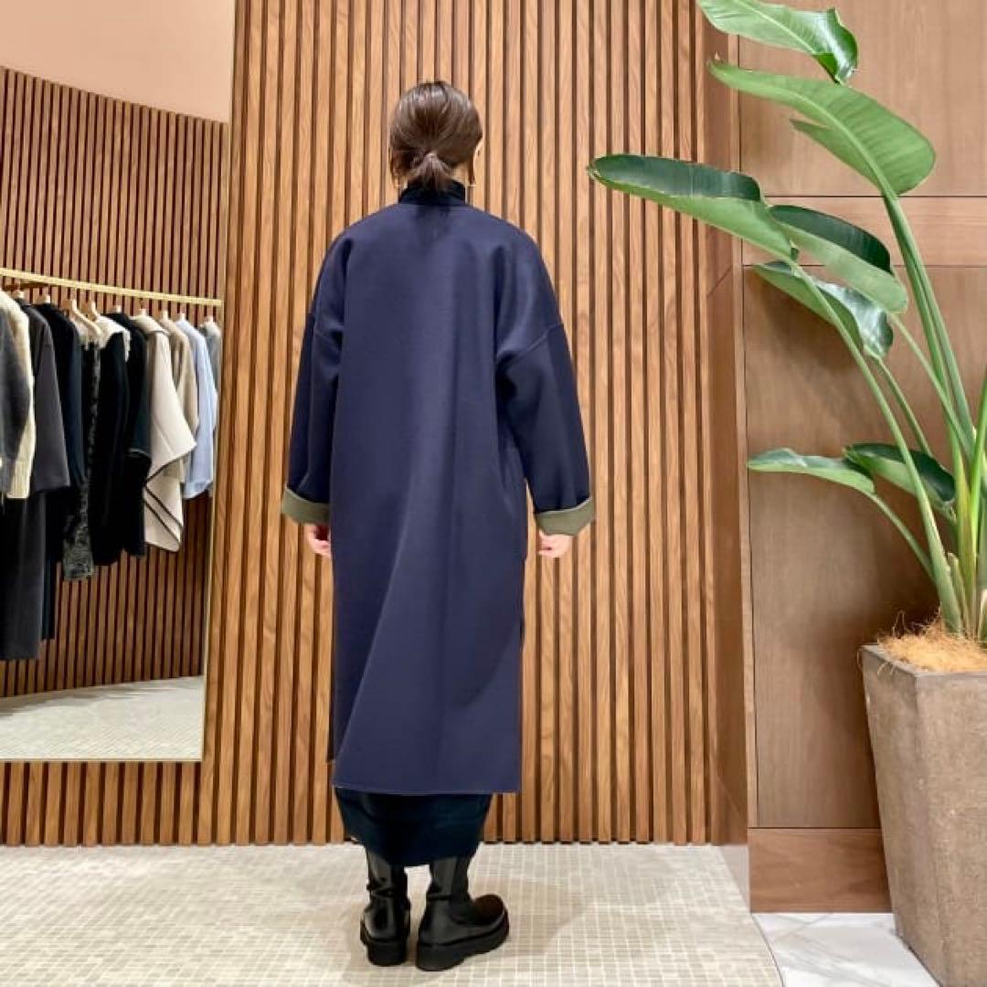 Demi-Luxe BEAMS / クルーネック リバーコート