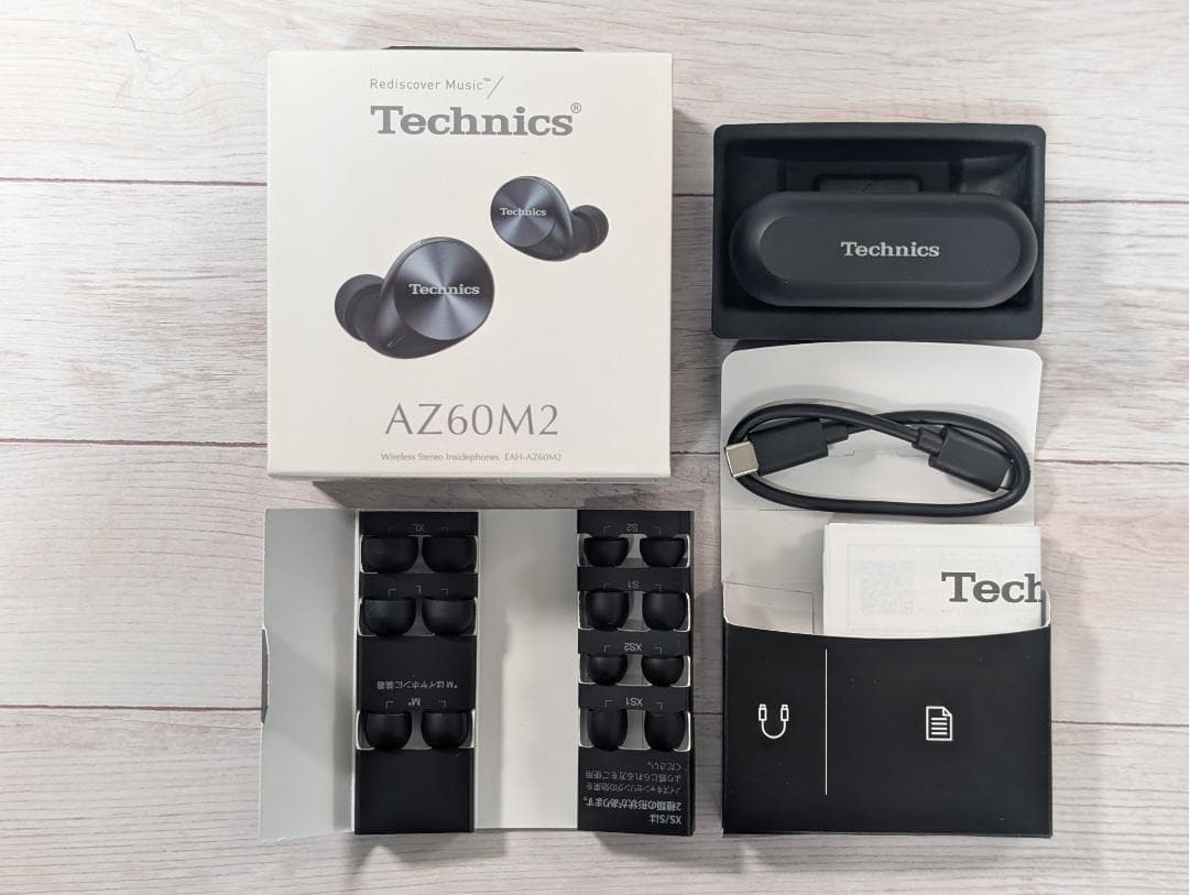 【美品】テクニクス ワイヤレスイヤホン EAH-AZ60M2-K ブラック