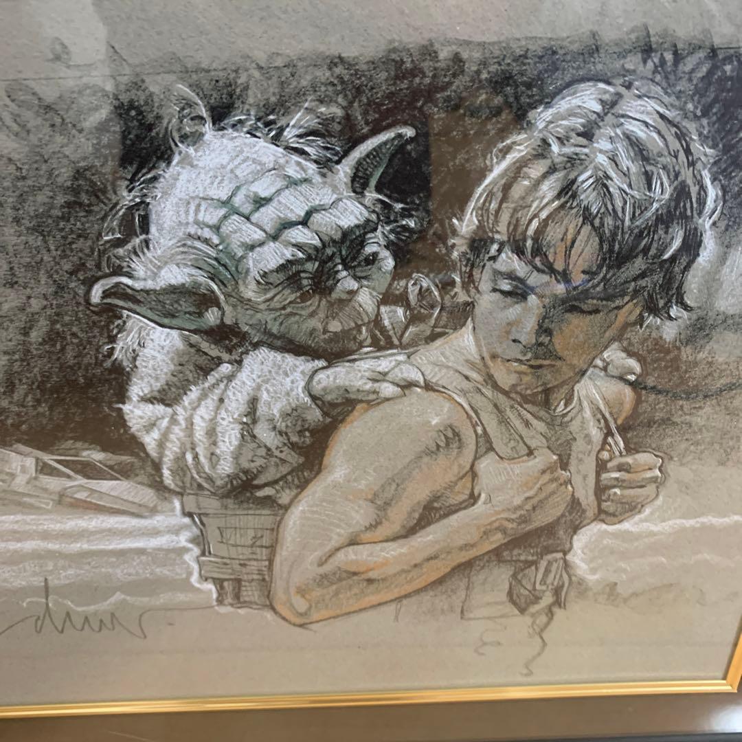 ドリュー・ストルーザン　ヨーダ&ルーク絵画