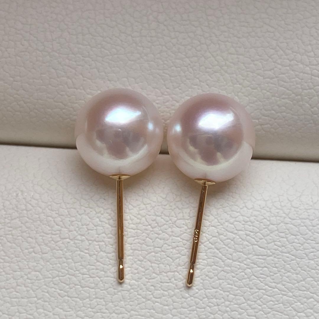 1929 美品❣️天女級のテリ❣️K18❣️あこや真珠7.5-8mm ピアス