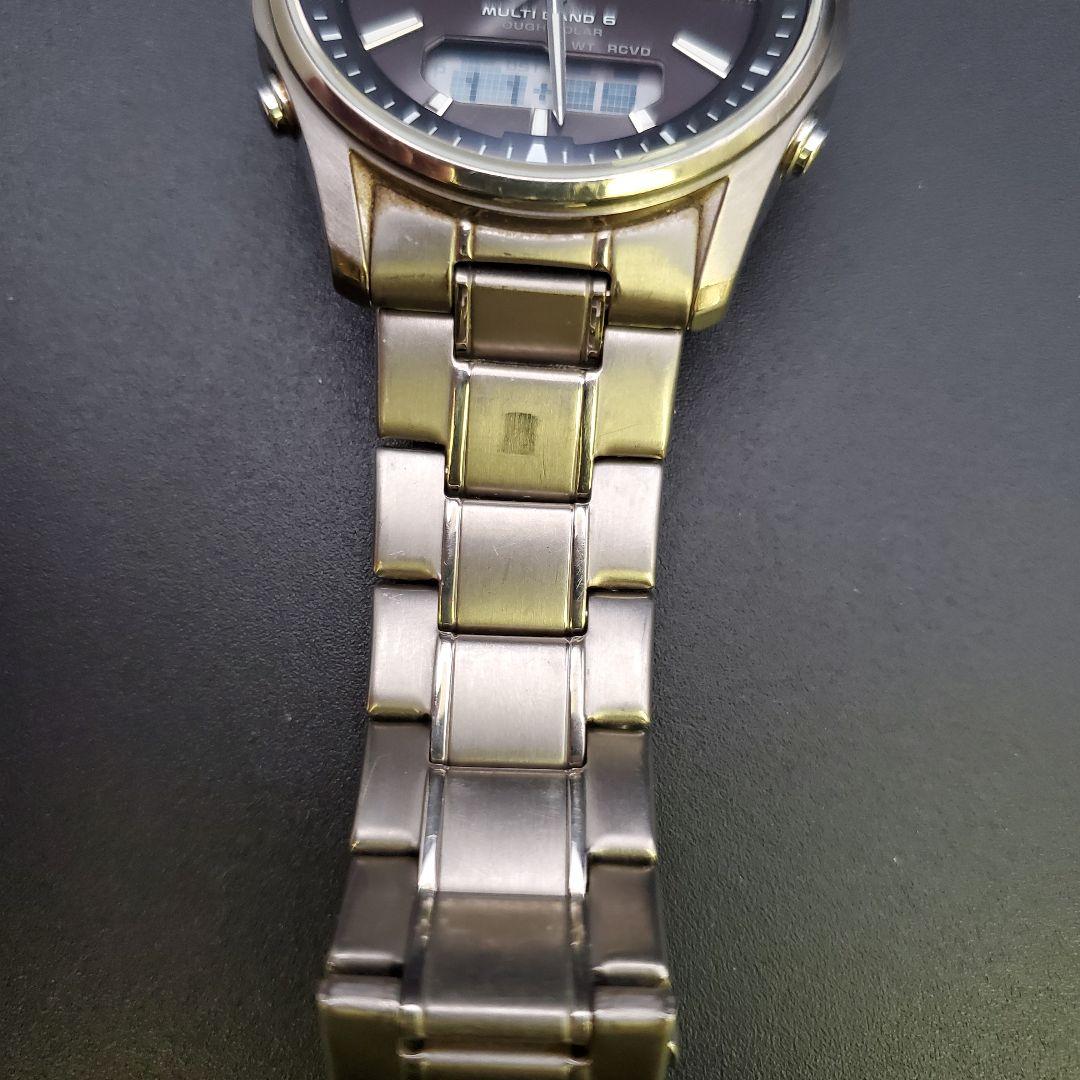 稼働品 カシオ リニエージ LCW-M100TS チタン ソーラー電波 シルバー