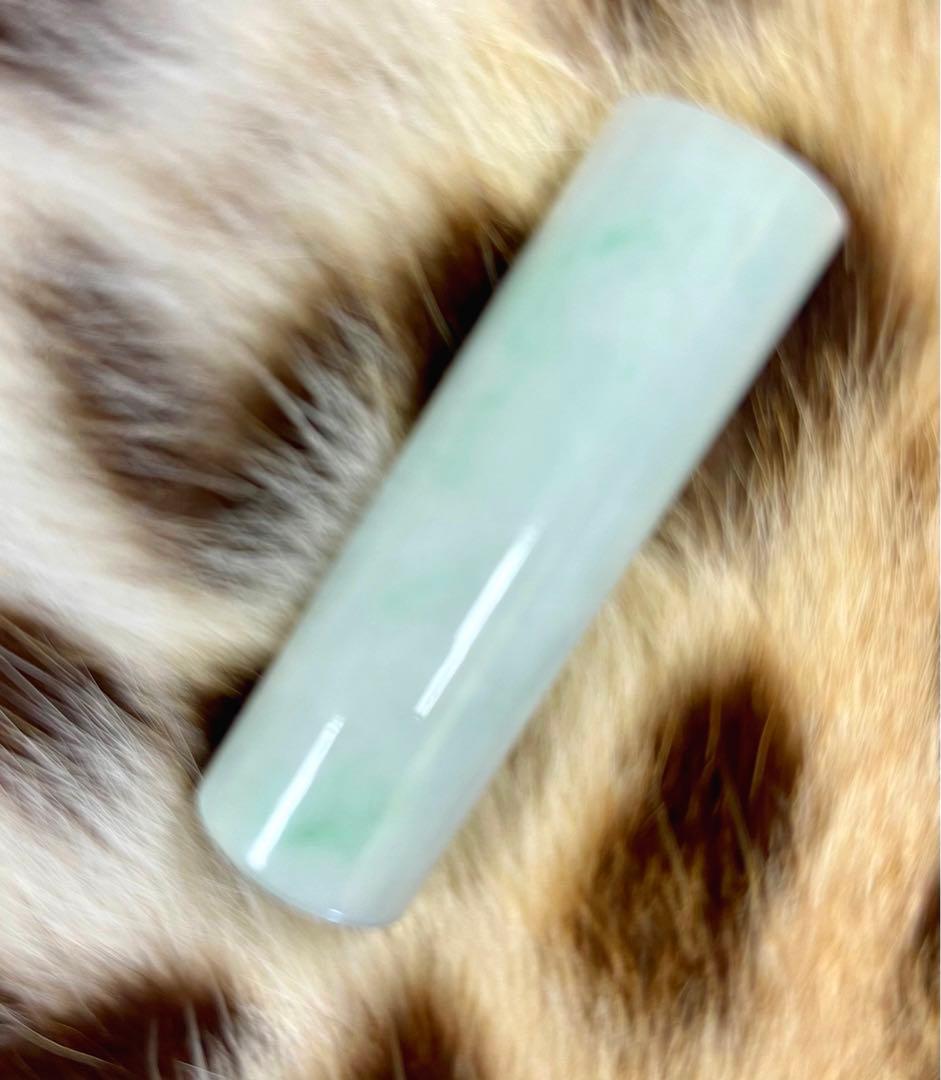 糸魚川市産翡翠　印材／　銀行印　　／GAKE FUR 日本製