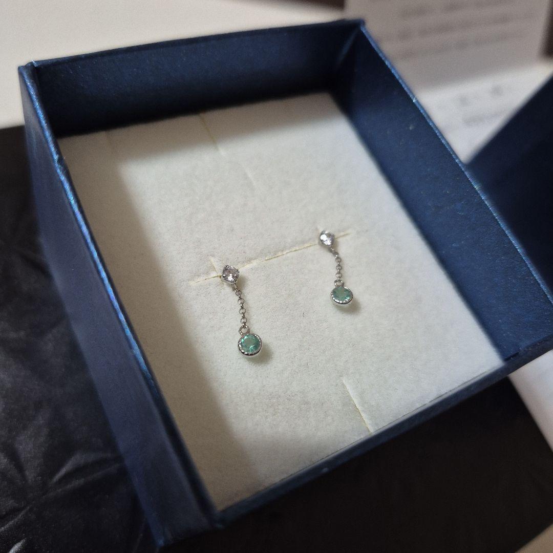 festaria エメラルド ピアス k10WG