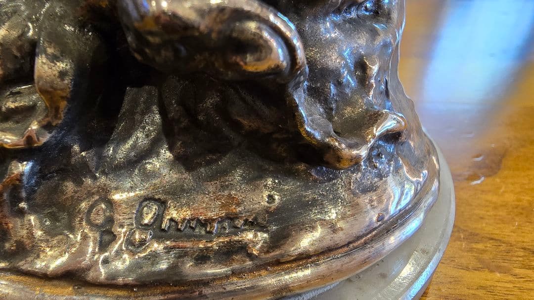 女性像　銀色　900刻印　2780g　　アンティーク