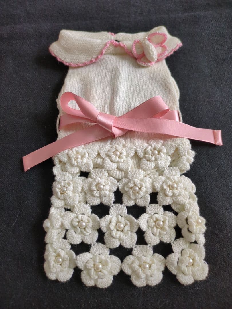 フィフィアンドロメオ　コットンニットモチーフワンピース　SS