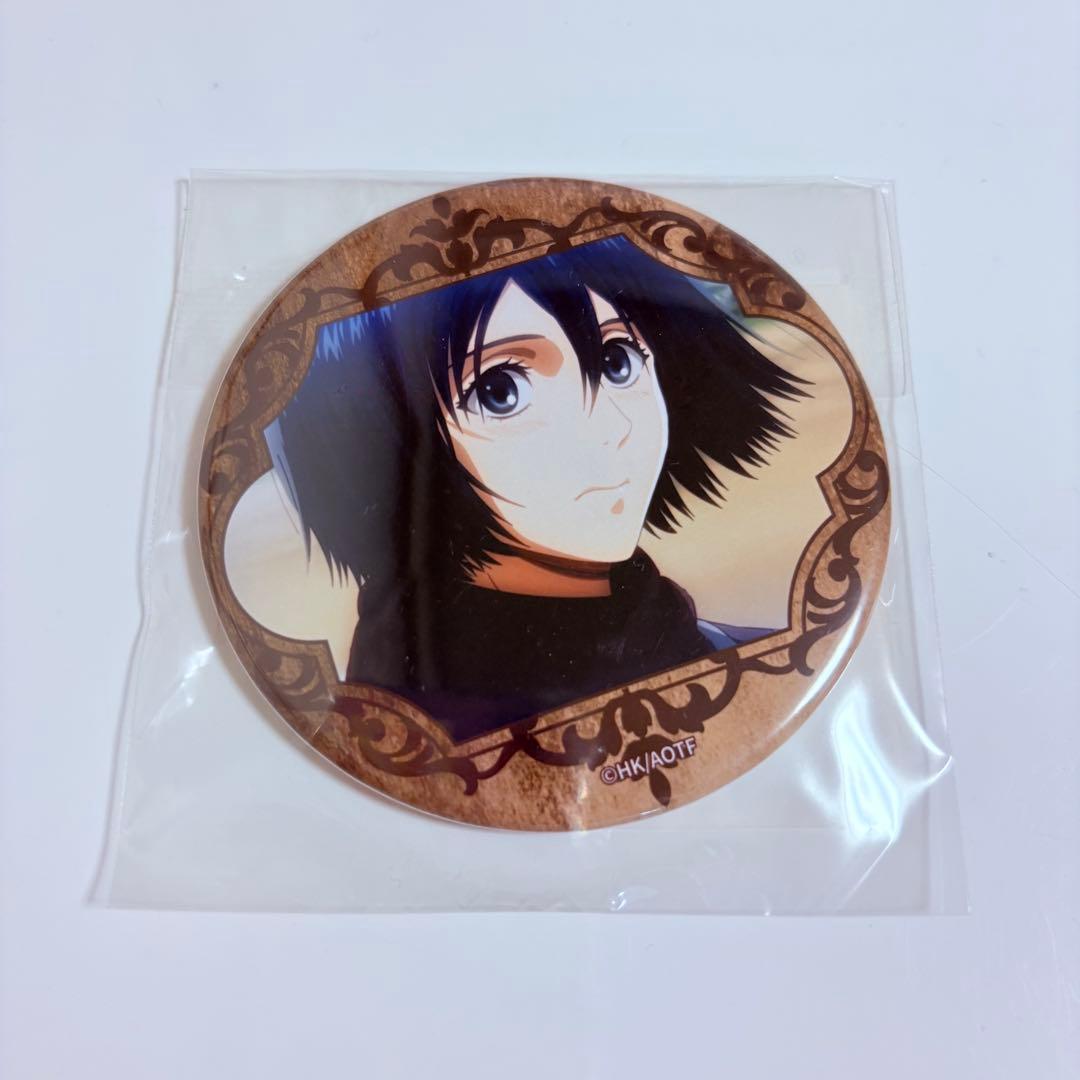 希少 レア 進撃の巨人 ミカサ 缶バッジ 缶バッチ くじ