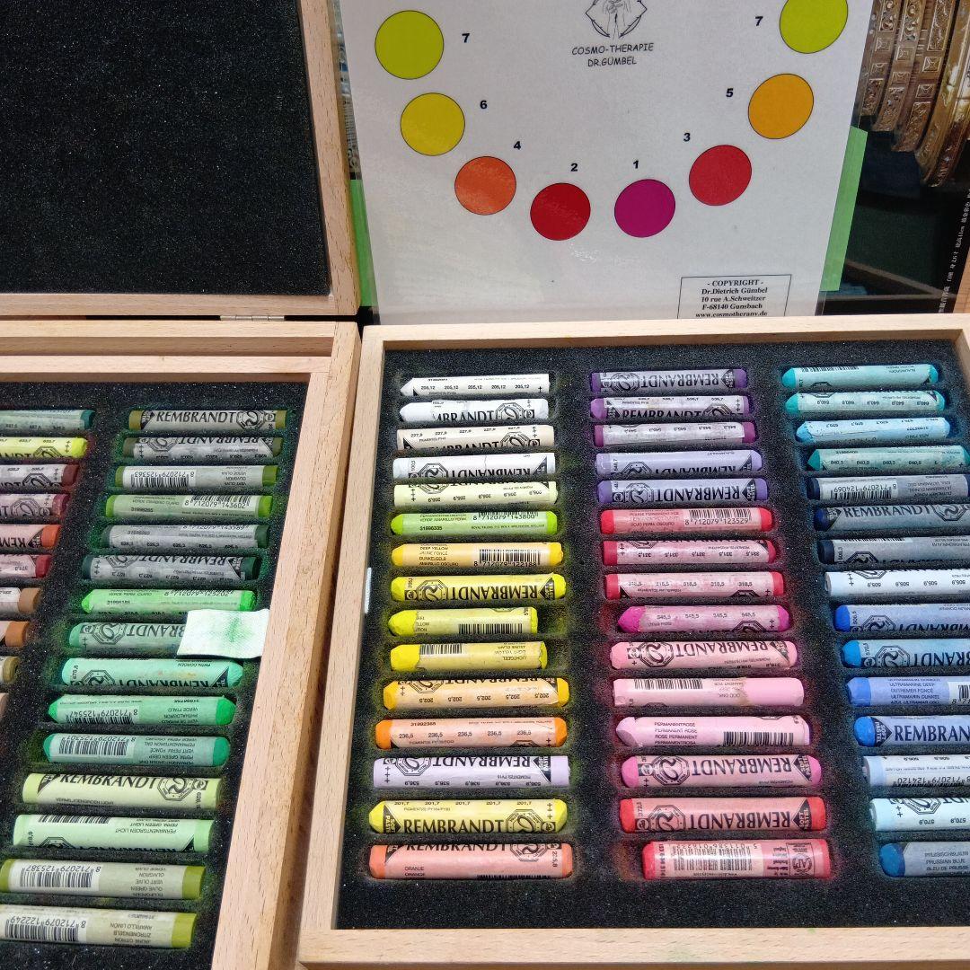 レンブラント　ソフトパステル　９０本　木箱　ロイヤルターレンス社