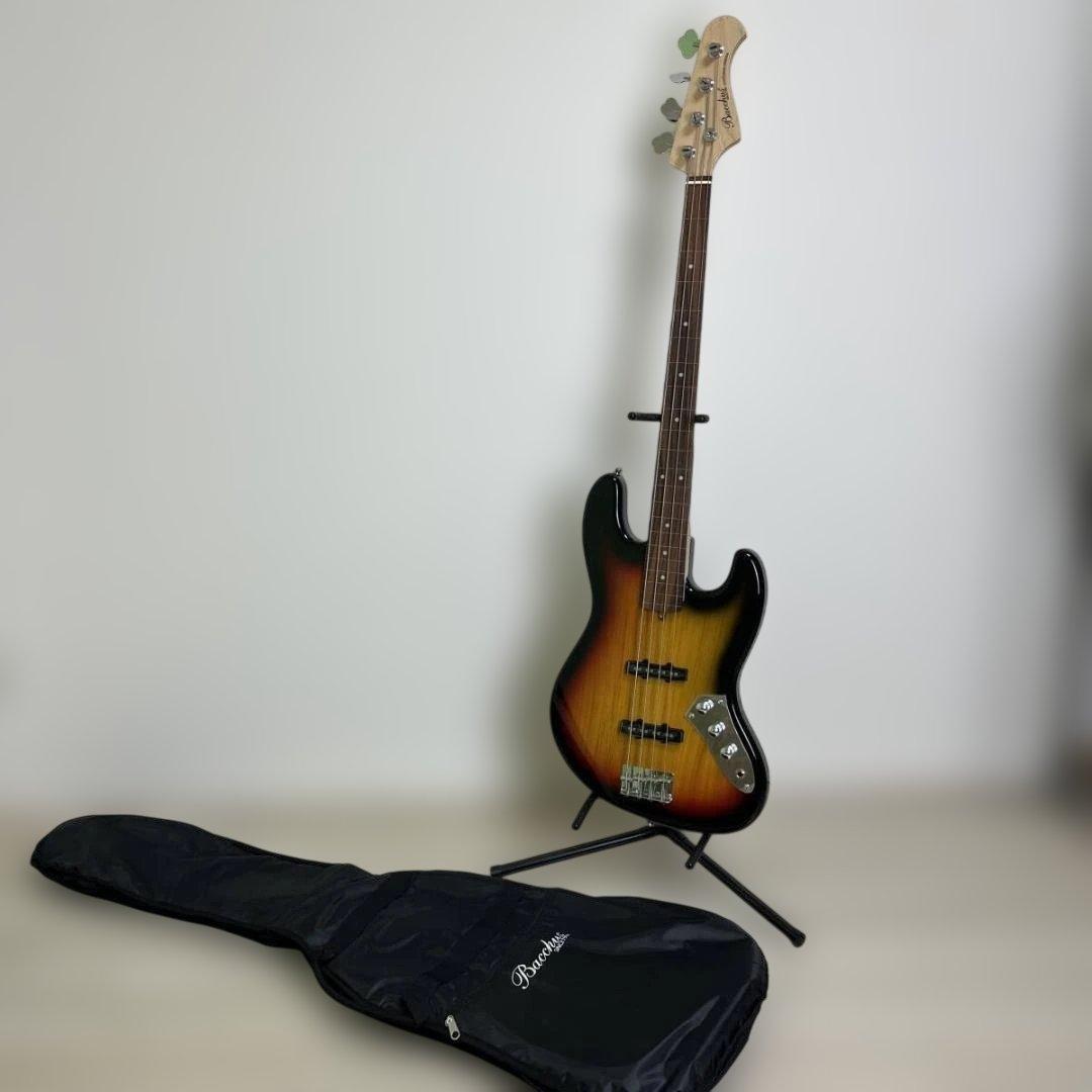 Bacchus BJB-1R-FL 3TS フレットレス美品 ベース