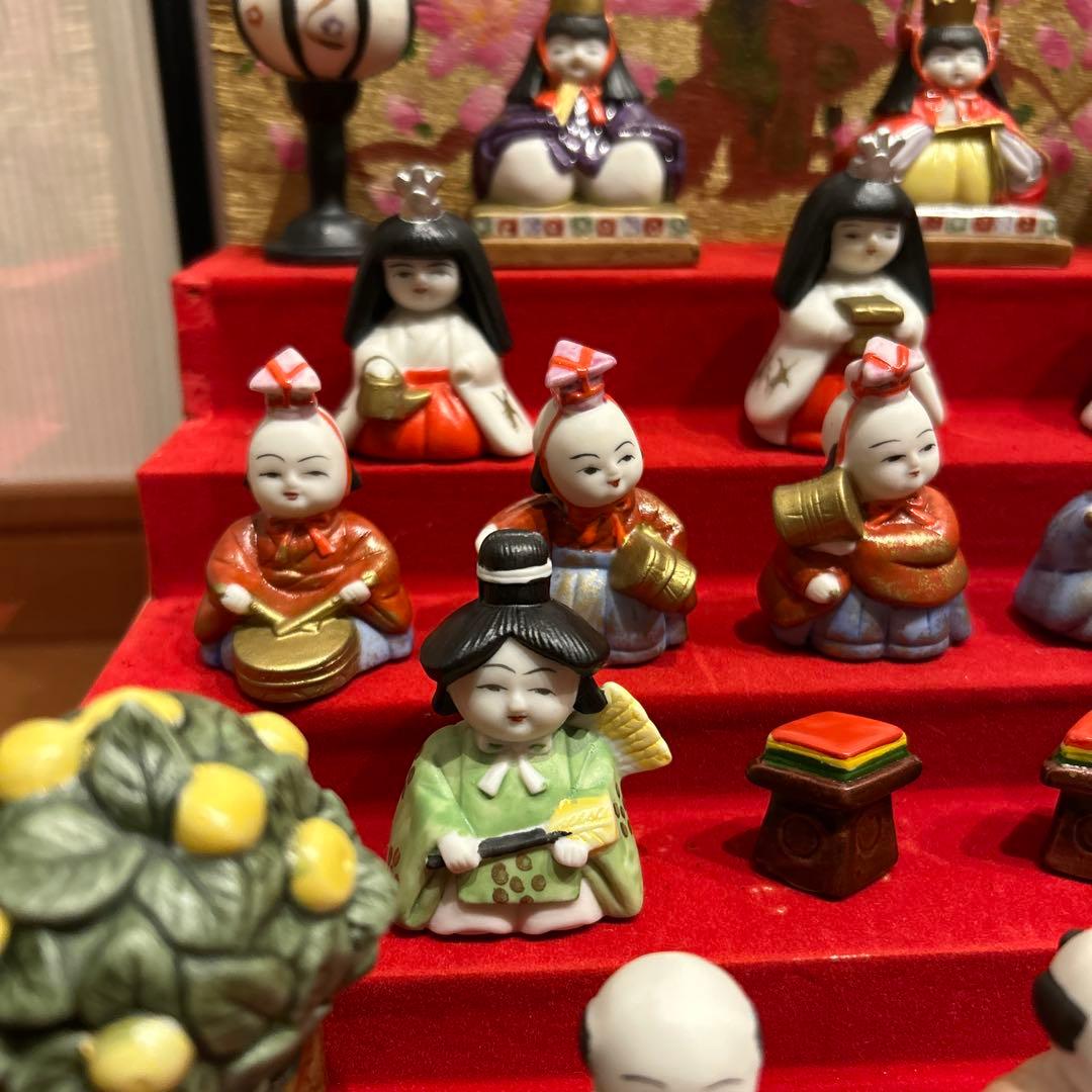 貴重❗️瀬戸焼　川本正義作　陶製　雛人形　ケース付き‼️