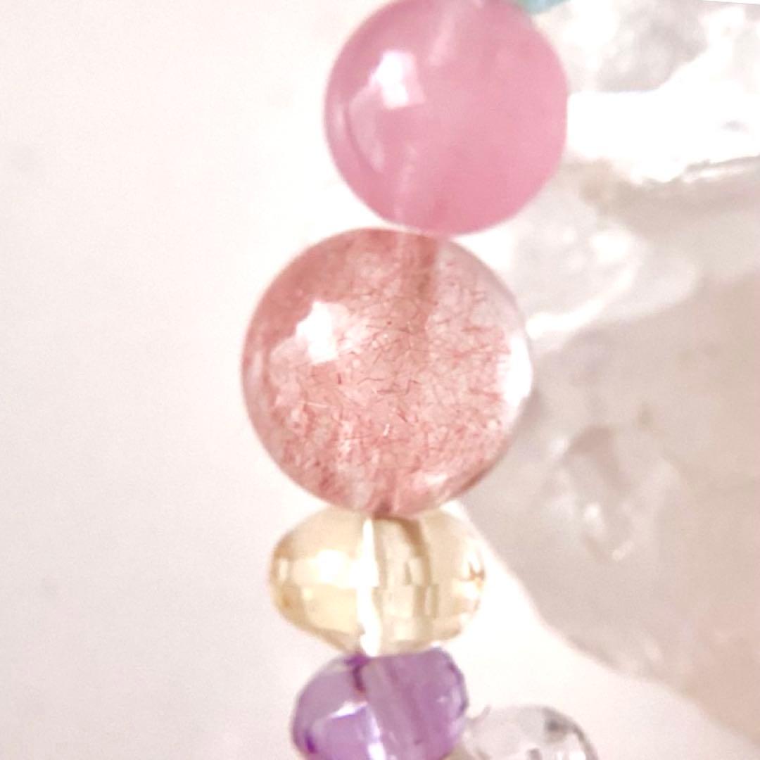 天然石★ブレスレット ストロベリークォーツ ♪ 371