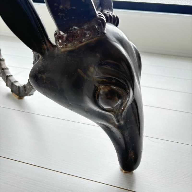 ALAIN CHERVET 希少 ヴィンテージ ラムヘッド ガラステーブル