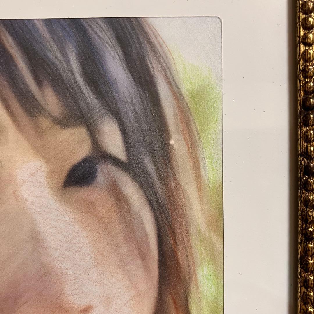 女優画20 額装品　額縁寸法32.7㎝×24.0㎝×1.5㎝　定款付　京藤夏樹