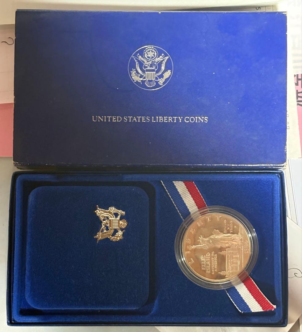 アメリカ合衆国造幣局 1986年リバティ １ドル プルーフ銀貨 保証書付き