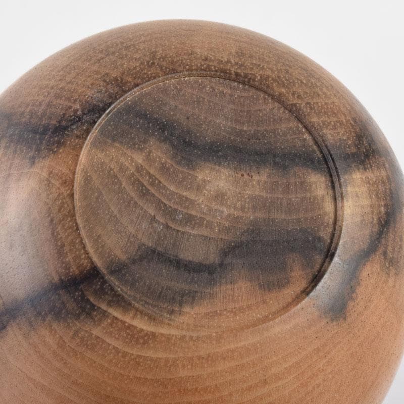 茶道具　天然木　黒柿製　きれいな木目の棗　時代箱　V　8356