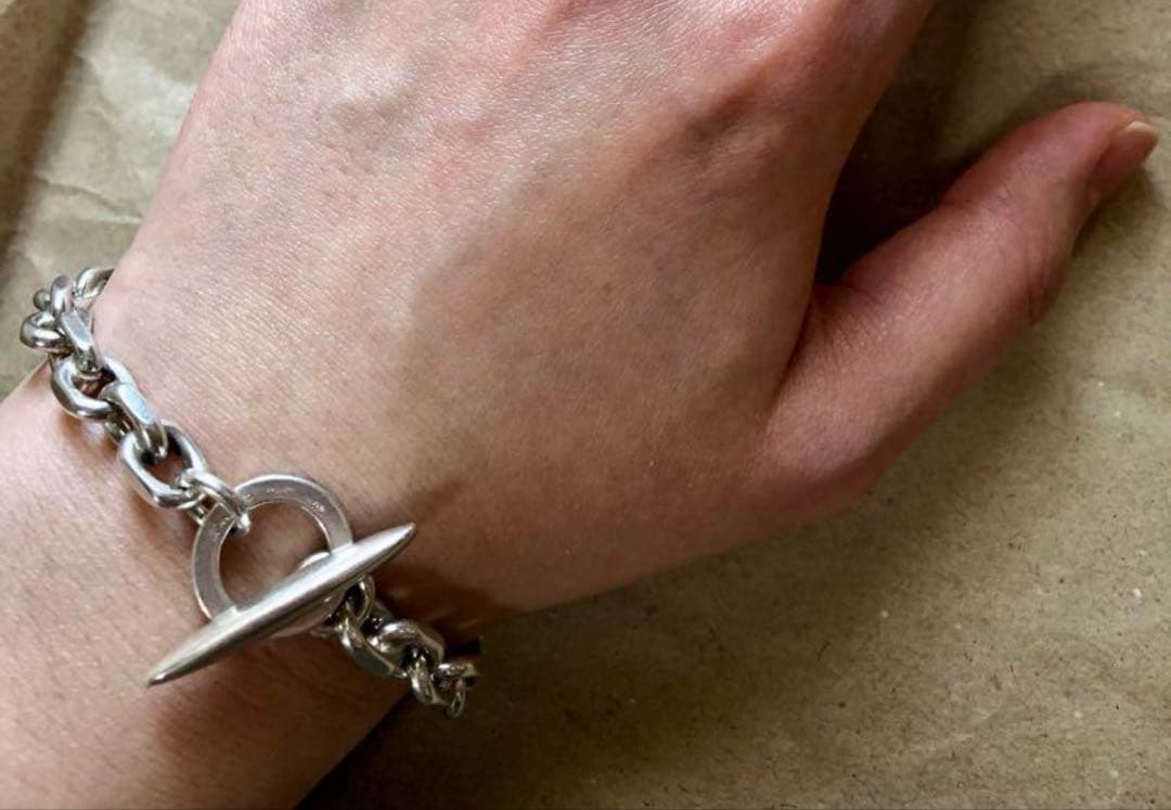 週末値下　英国製 925 アンカーチェーン シルバーブレスレット