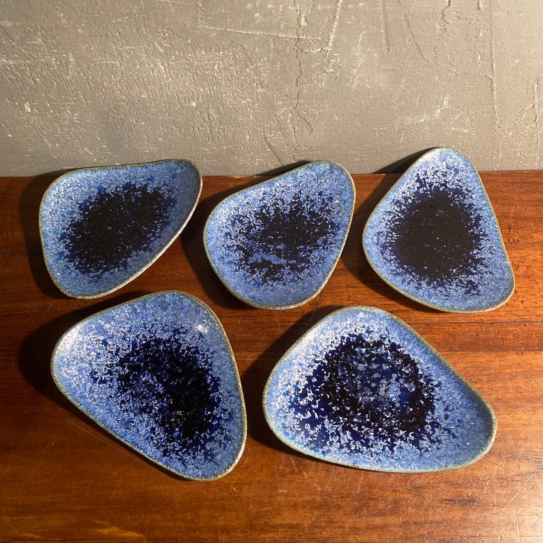 中尾哲彰 銀河釉 小鉢 おにぎり型 骨董品 在銘皿 稀少 有田焼