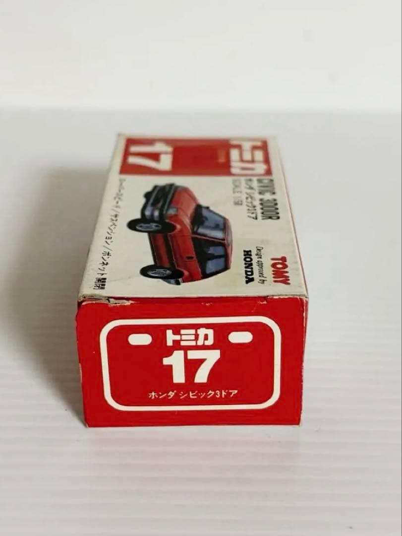 トミカ赤箱　No17 ホンダ シビック 3ドア (グループAフェア)ホワイト