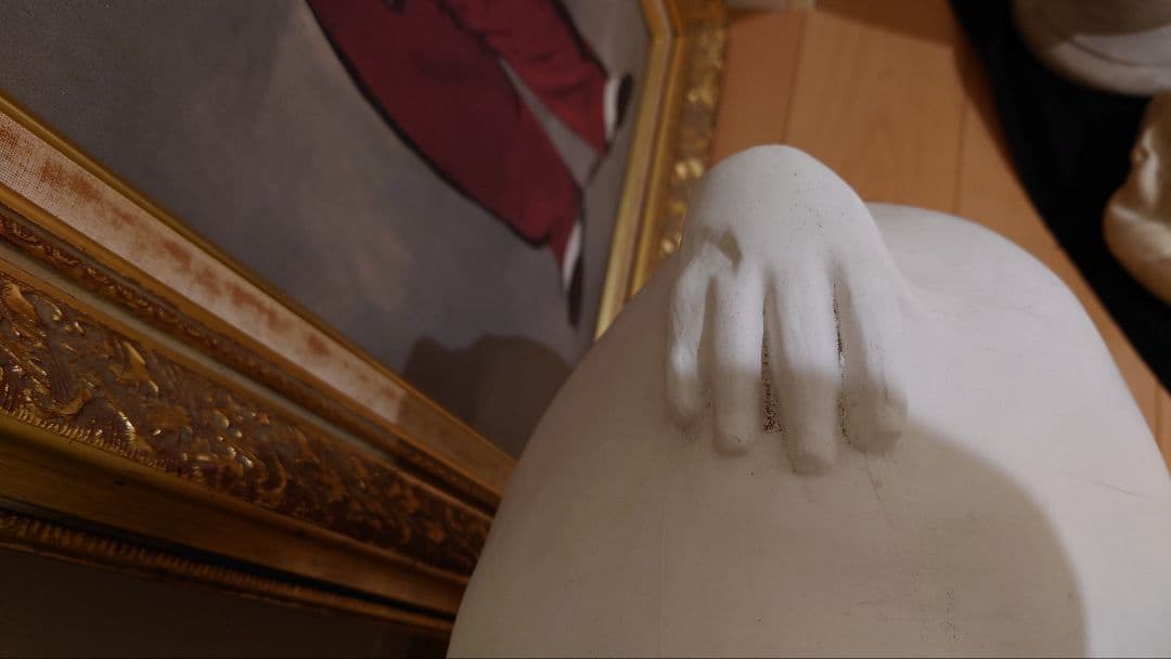 【中古品】石膏像　ヘルメス　胸像　中古品　デッサン用　スタジオ　オブジェ