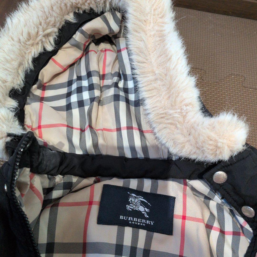 BURBERRY ブラックダウンコート フード付き　取り外し可能