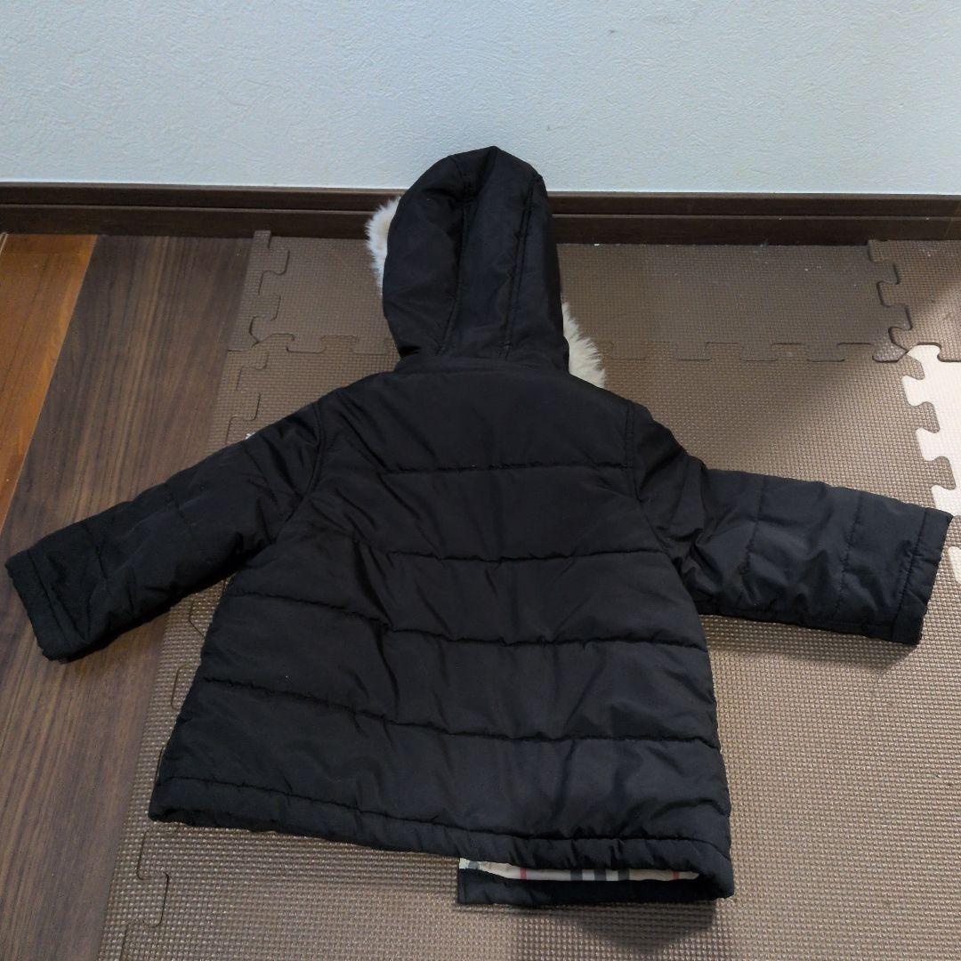 BURBERRY ブラックダウンコート フード付き　取り外し可能