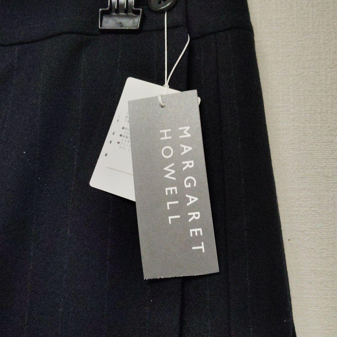 MARGARET HOWELL ブラック キルトスカート II（巻きスカート）