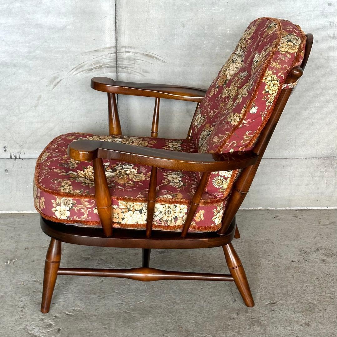 ✿飛騨産業✿ キツツキマーク 花柄 ソファー乗鞍シリーズ アームチェアー