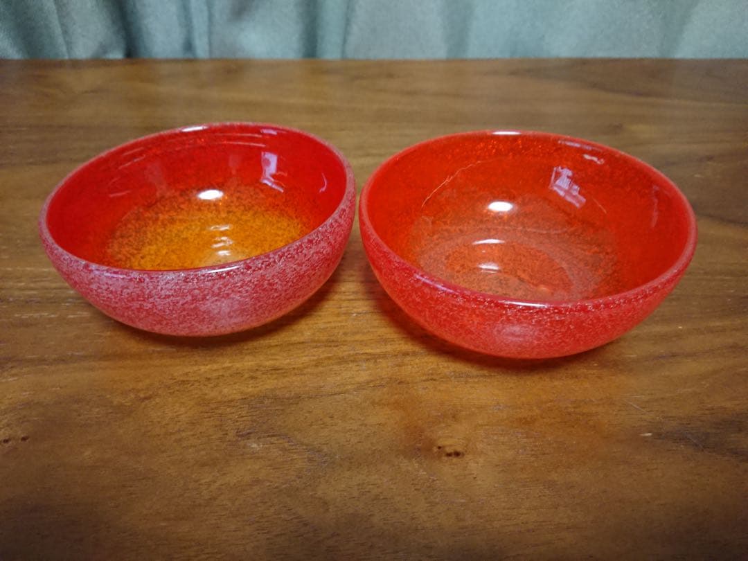 ✨新品未使用✨硝子工芸品 琉球ビードロ硝子 ボウル皿 セット