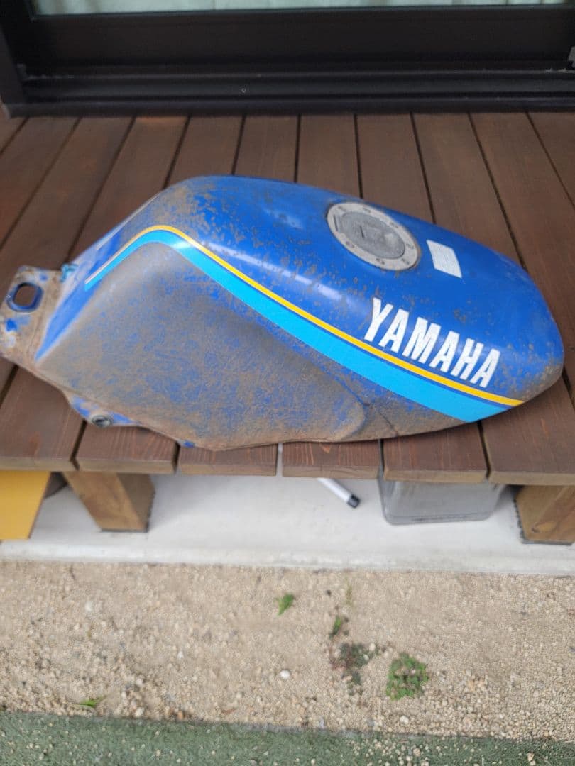 YAMAHA バイクタンク 青 ストライプデザインTZR125 用