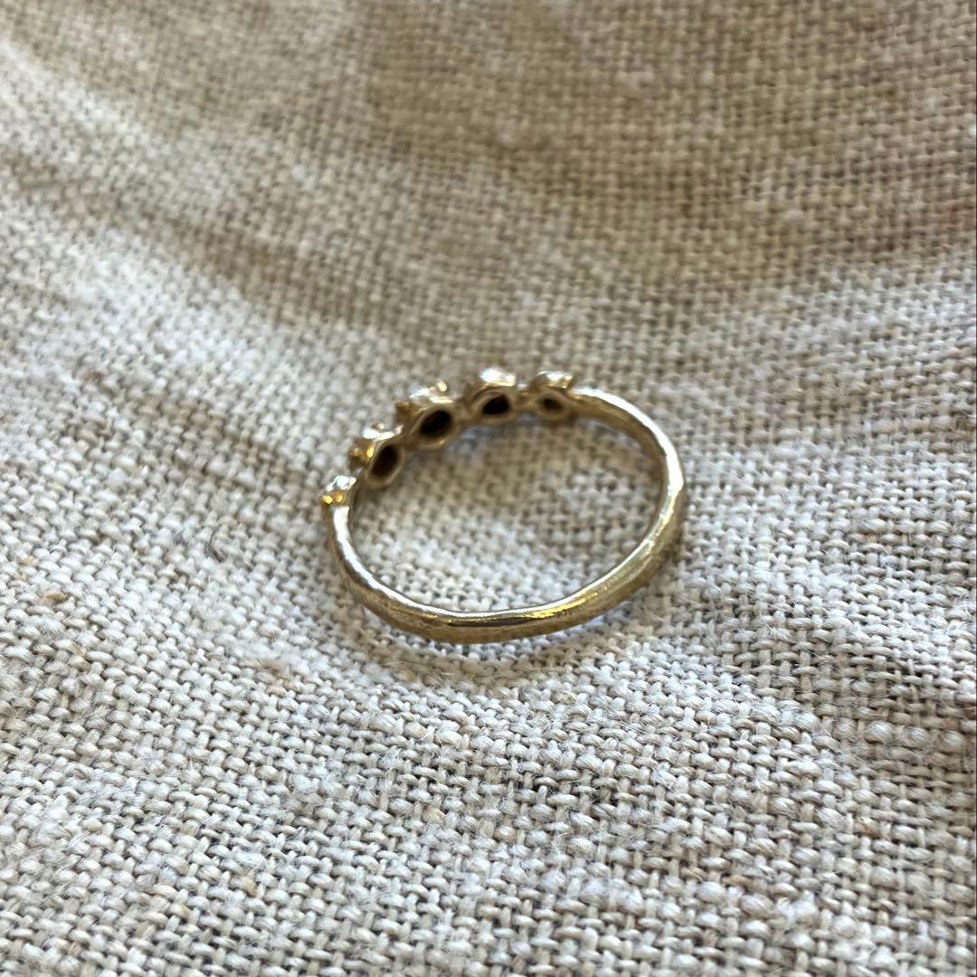 noguchiゴールドビーズデザインリング