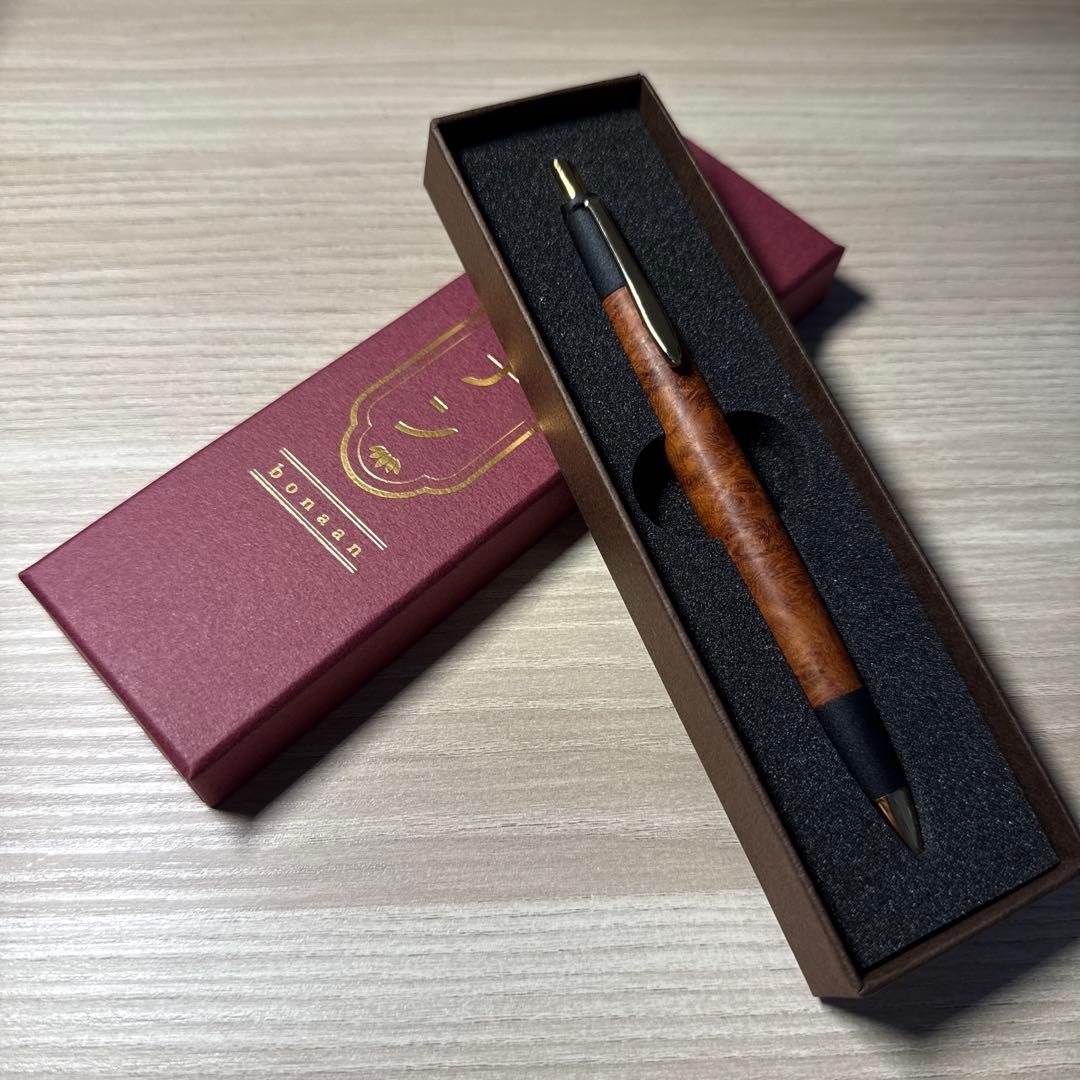 ボナンペン　真鍮金具　本花梨瘤