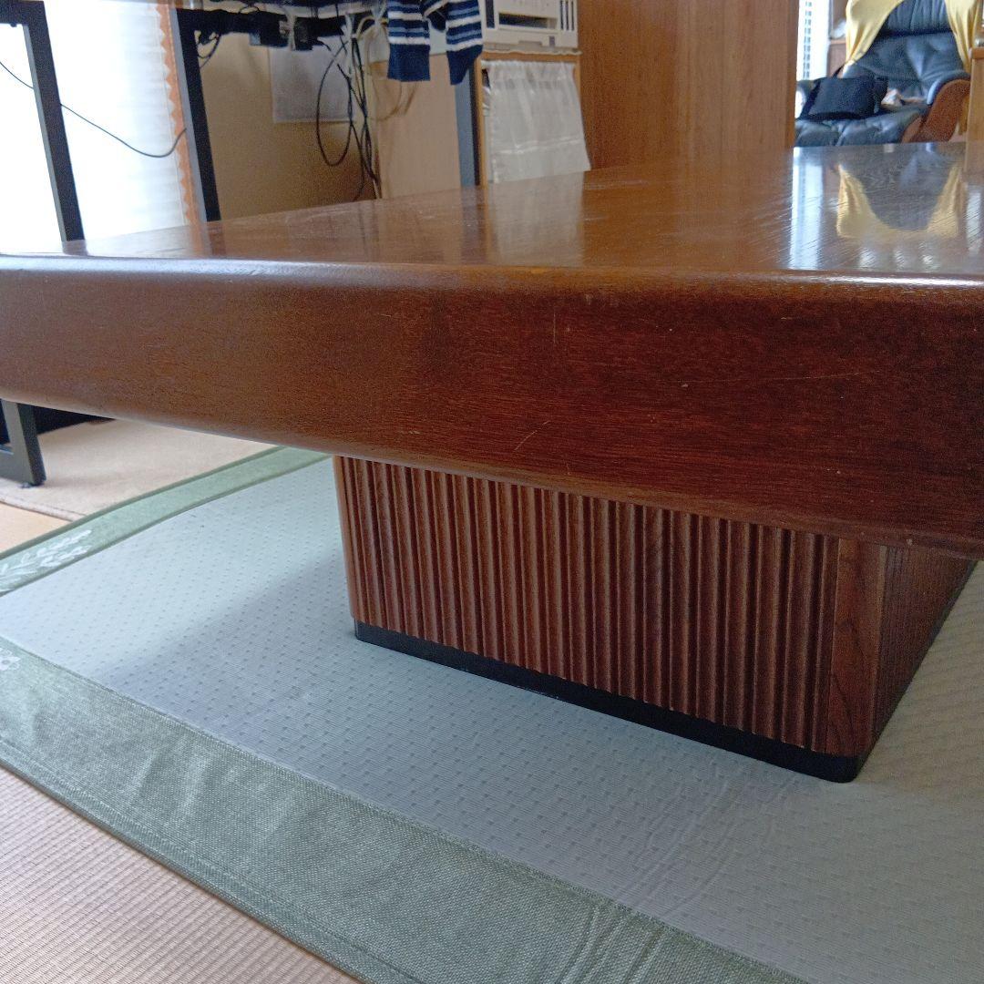 アンティーク　カリモク　木製センターテーブル 引き出し付き