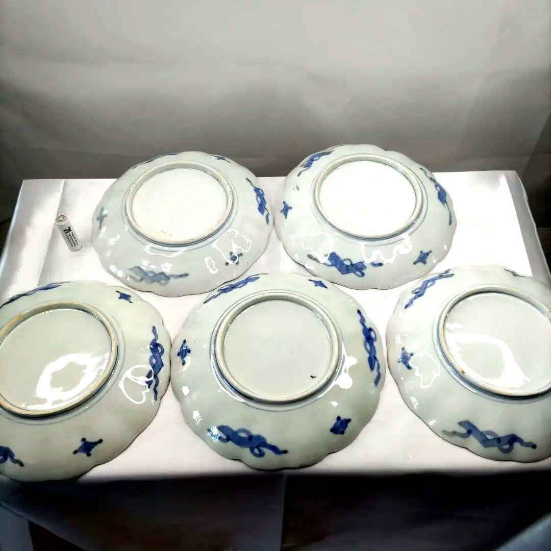 有田焼　伊万里焼　古伊万里　金彩　色絵　7寸皿　平皿　中　大皿　盛り皿5客セット