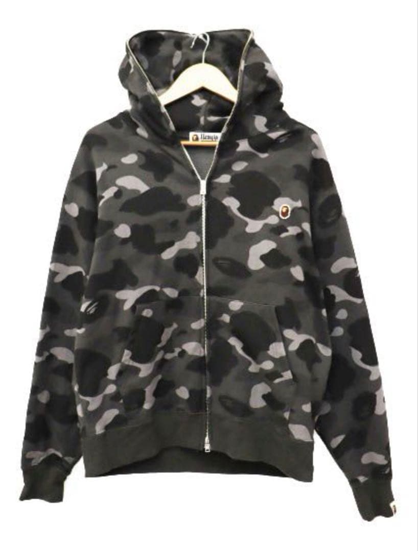 【極美品】A Bathing Ape 迷彩柄 ジップアップパーカー L