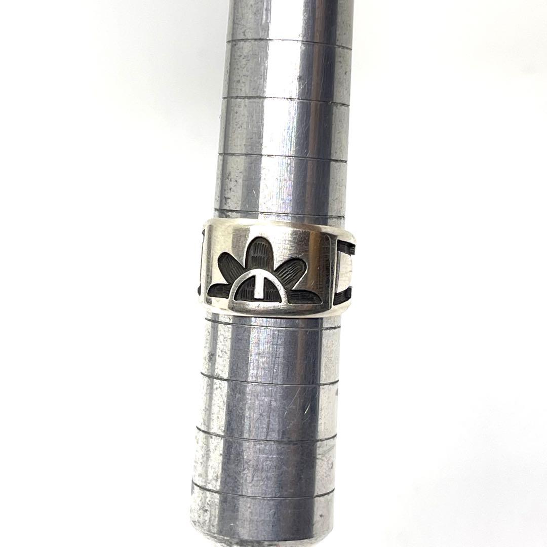 ●ホピ族・レオン ロマキマ作●オーバーレイ・ハーフサン●シルバーリング●925