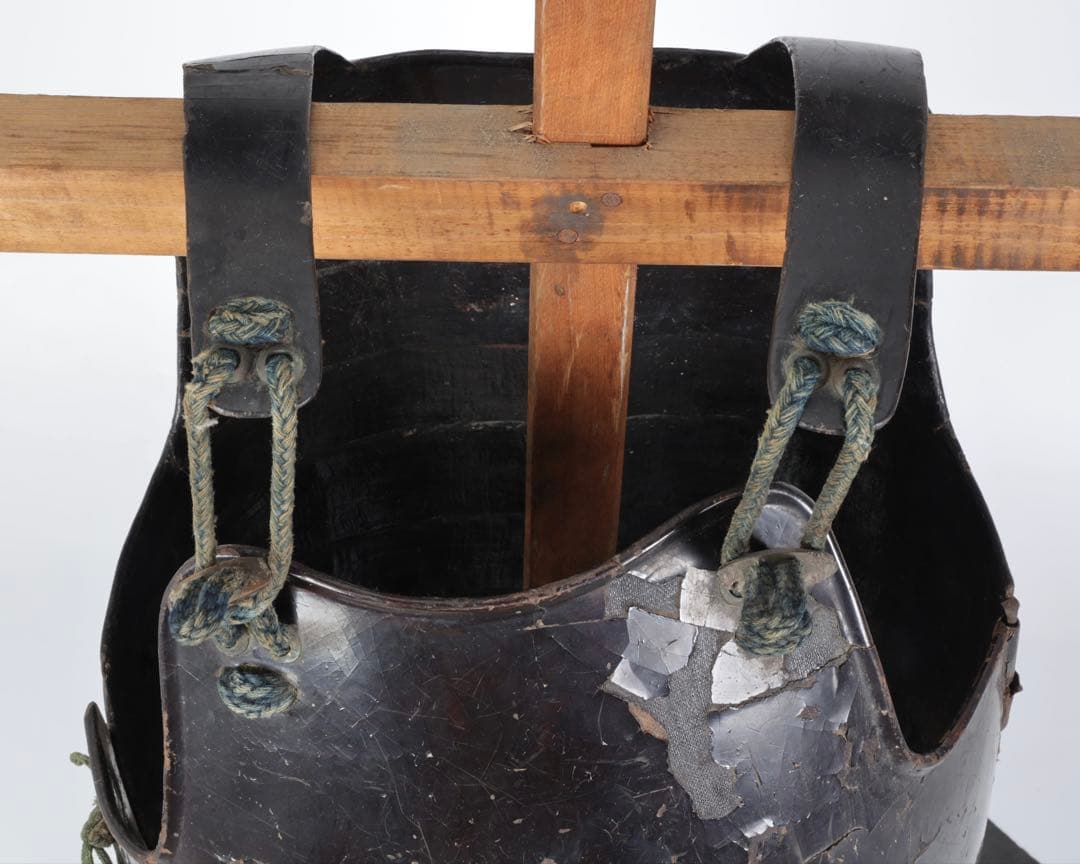 【江戸期】黒漆塗 二枚胴 胴丸 草摺付 時代甲冑 鎧 武具 鎧兜 古美術 骨董品