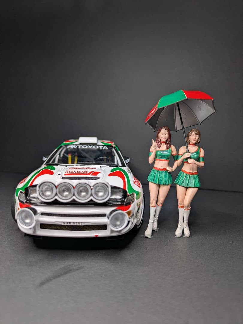 タミヤ 1/24 カストロールセリカ と ハセガワ フィギュア(完成品)