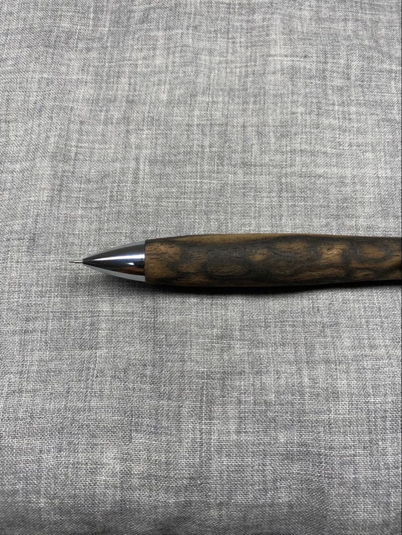 こぶた工房　黒柿　孔雀杢　シャープペン キューブ付。