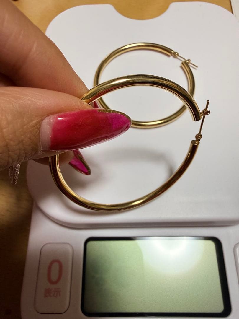 18k 18金 フープピアス 4g