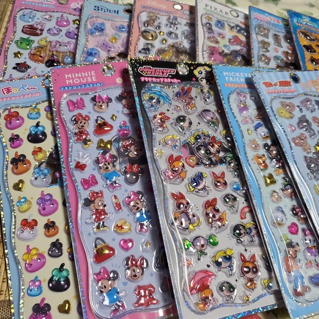 正規品　プチドロップステッカー　14柄セット　ボンボンドロップシール　ディズニー